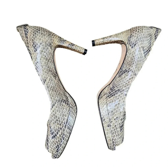 STUART WEITZMAN Snakeskin Animal Print Pumps Size 8.5 - Picture 8 of 10